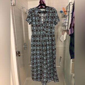 Christy Dawn the Dawn Dress in Star Quilt Slate